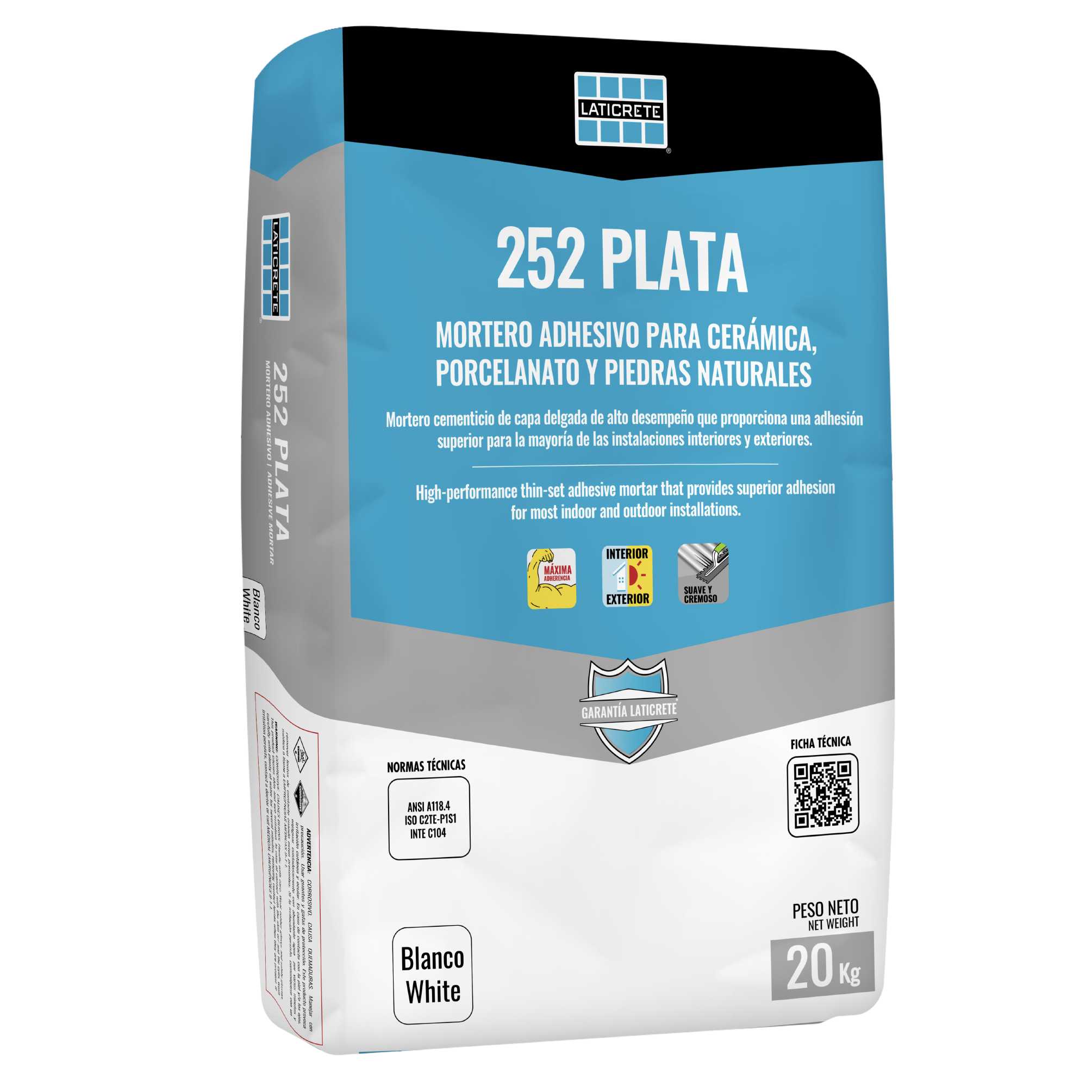 PEGAMENTO 252 PLATA WHITE 20KG