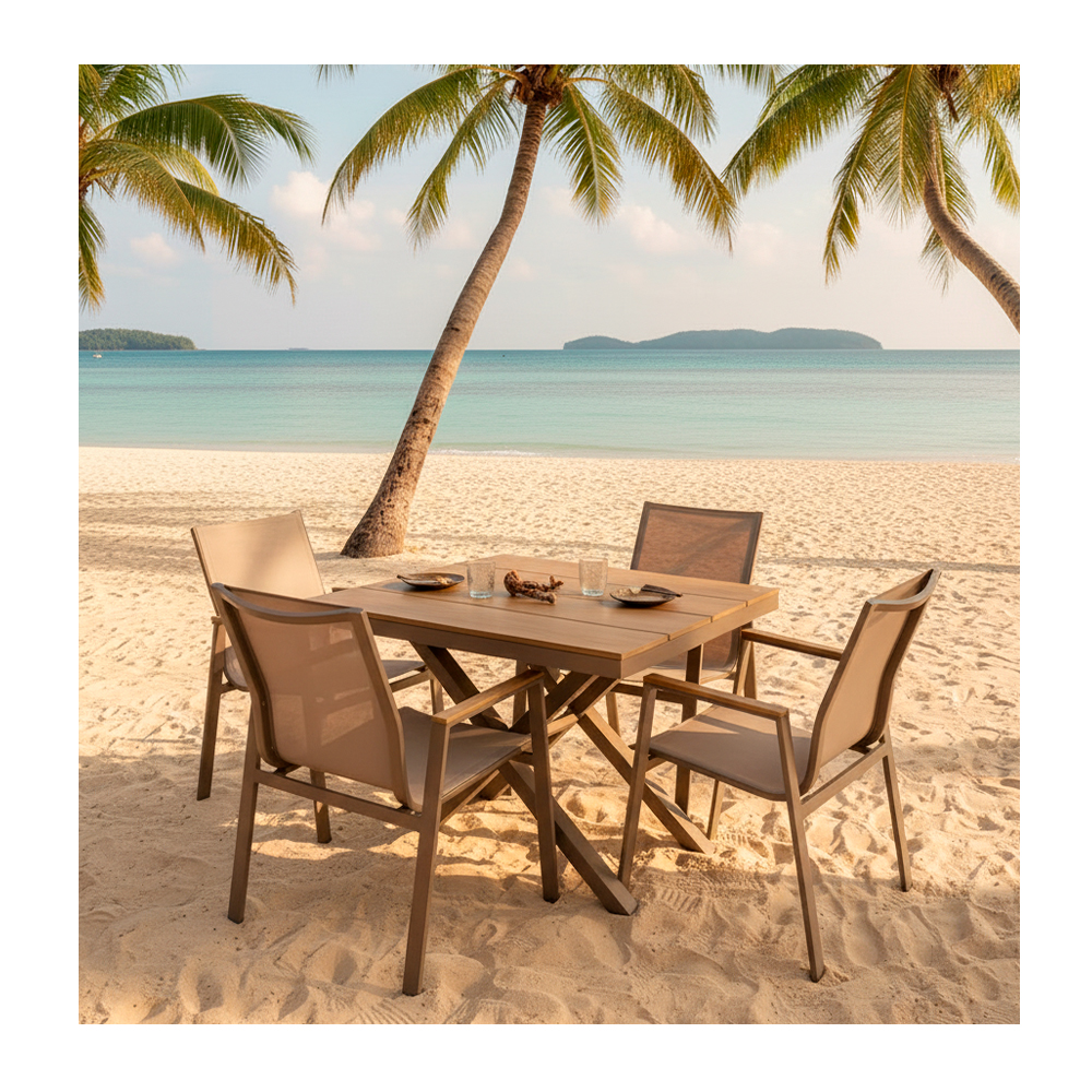 JUEGO DE TERRAZA #8874 (4+1) 90*90CM